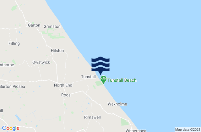 Karte der Gezeiten Tunstall Beach, United Kingdom