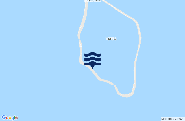 Karte der Gezeiten Tureia, French Polynesia