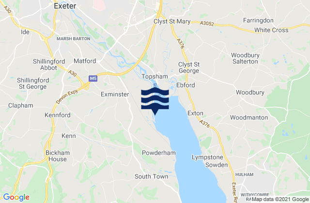 Karte der Gezeiten Turf Lock, United Kingdom