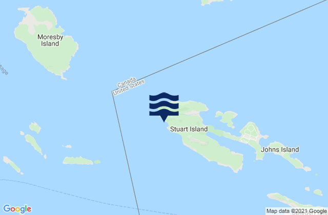 Karte der Gezeiten Turn Point Stuart Island, United States
