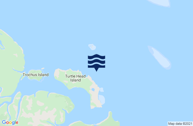 Karte der Gezeiten Turtle Head Island, Australia