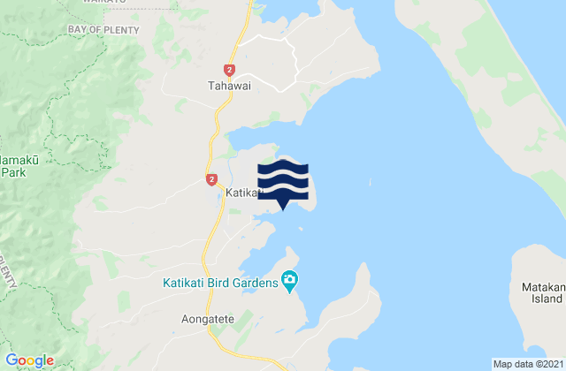 Karte der Gezeiten Tutaetaka Island, New Zealand