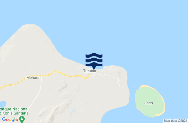 Karte der Gezeiten Tutuala, Timor Leste