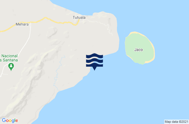 Karte der Gezeiten Tutuala, Timor Leste