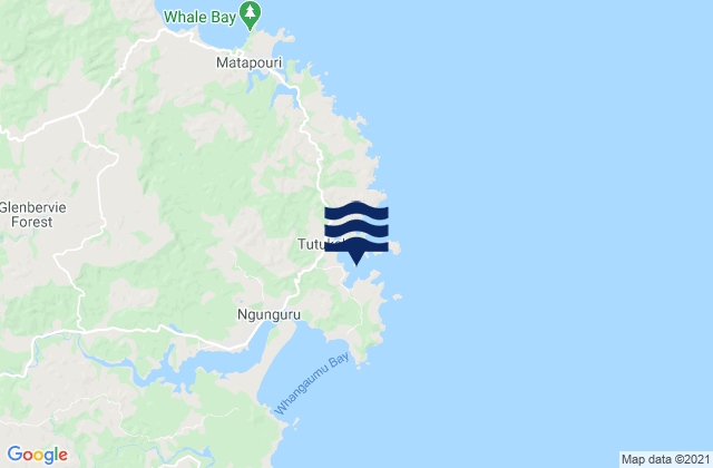 Karte der Gezeiten Tutukaka Harbour, New Zealand