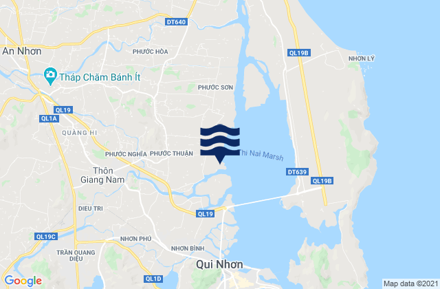 Karte der Gezeiten Tuy Phước, Vietnam