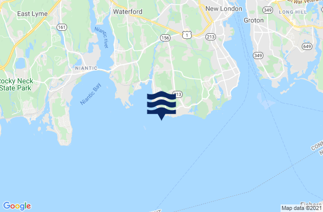 Karte der Gezeiten Twotree Island Channel, United States