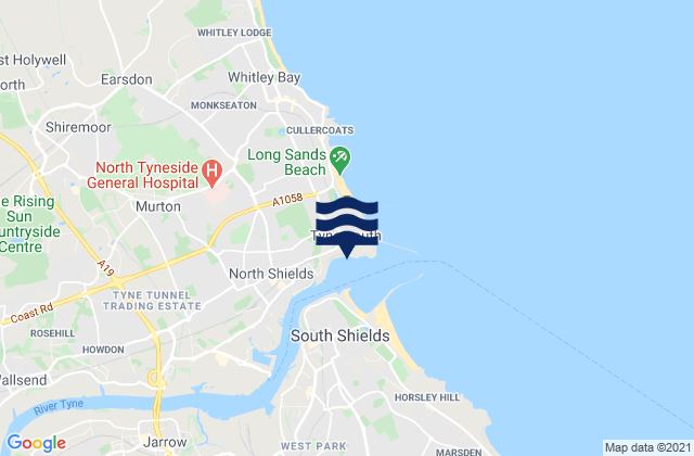 Karte der Gezeiten Tynemouth, United Kingdom