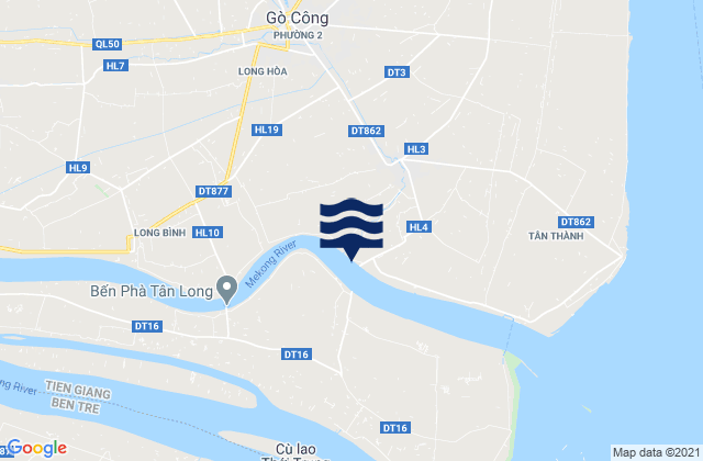 Karte der Gezeiten Tân Hòa, Vietnam