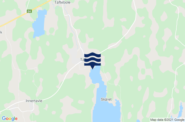 Karte der Gezeiten Täfteå, Sweden