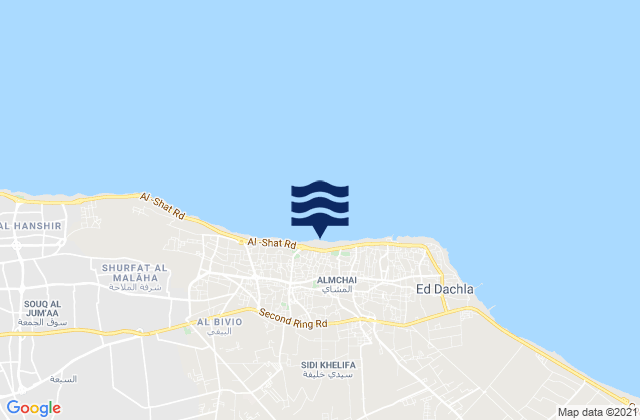 Karte der Gezeiten Tājūrā’, Libya