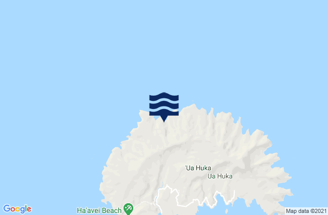 Karte der Gezeiten Ua Huka, French Polynesia