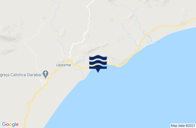 Karte der Gezeiten Uatolari, Timor Leste
