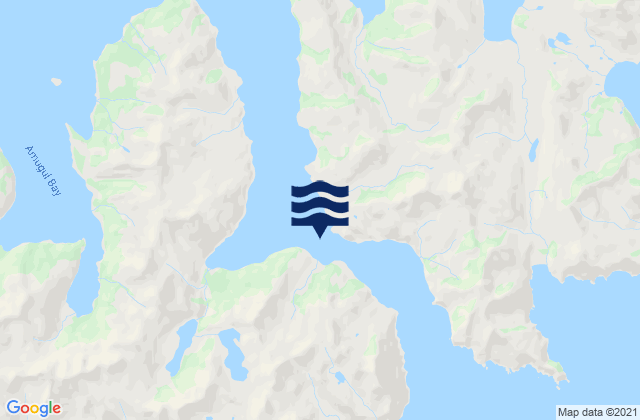 Karte der Gezeiten Udagak Strait, United States