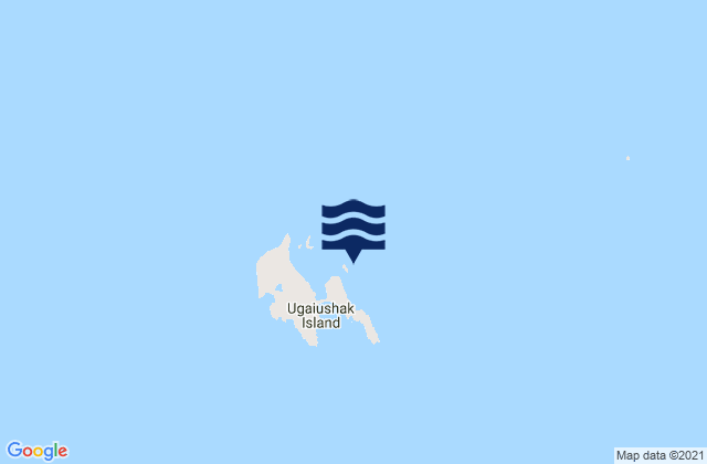 Karte der Gezeiten Ugaiushak Island, United States