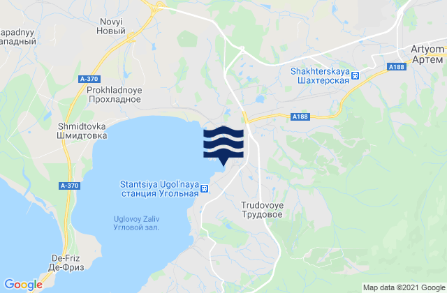 Karte der Gezeiten Uglovoye, Russia