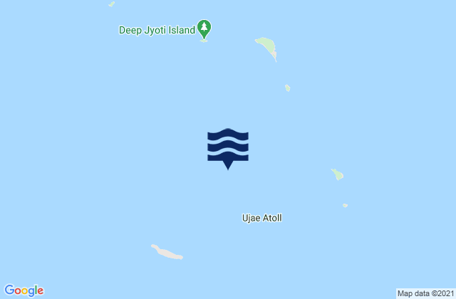 Karte der Gezeiten Ujae Atoll, Marshall Islands