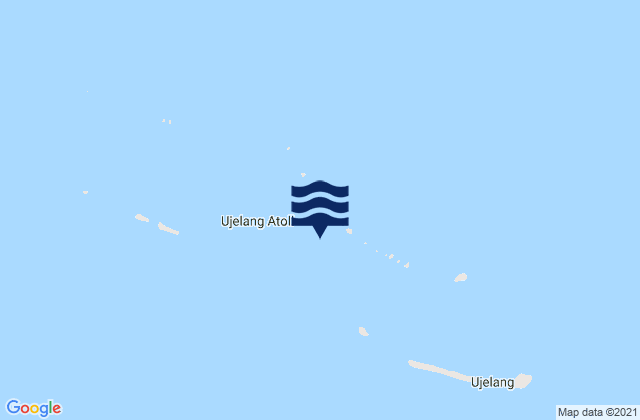 Karte der Gezeiten Ujelang Atoll, Marshall Islands