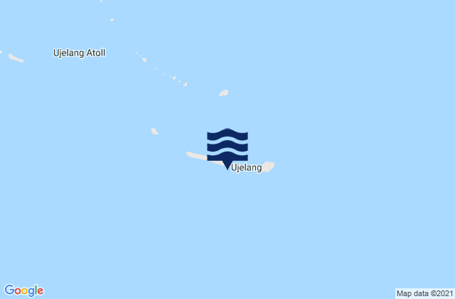 Karte der Gezeiten Ujelang Atoll, Micronesia