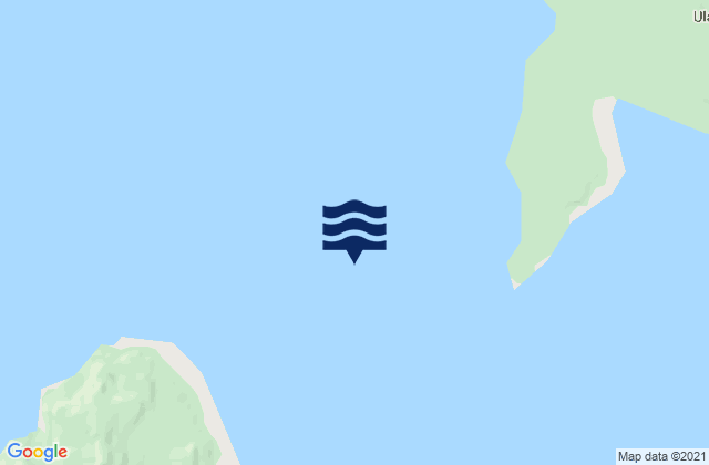 Karte der Gezeiten Ulak Pass Delarof Islands, United States