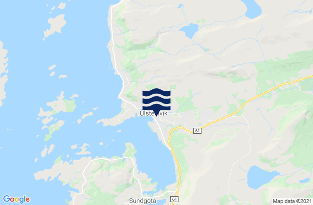Karte der Gezeiten Ulstein, Norway
