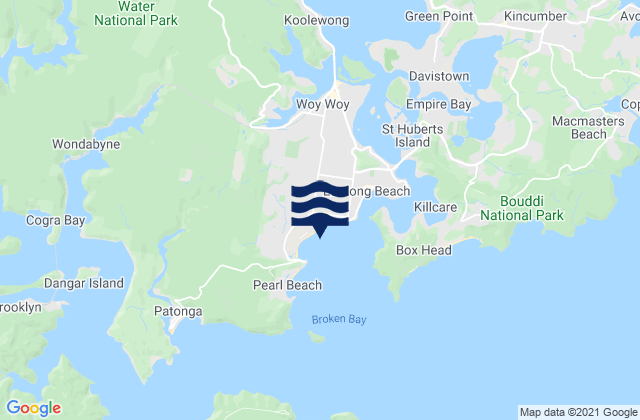 Karte der Gezeiten Umina Beach, Australia