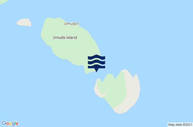 Karte der Gezeiten Umuda Island, Papua New Guinea
