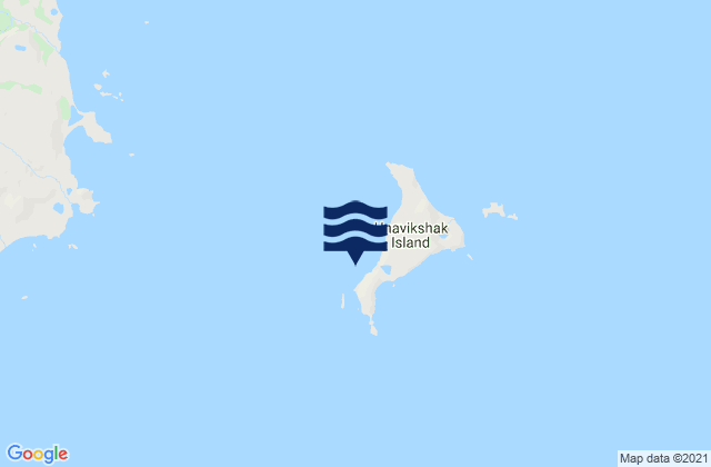 Karte der Gezeiten Unavikshak Island, United States