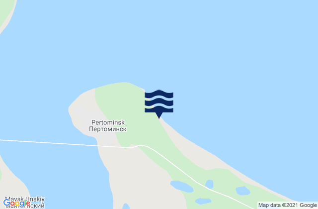 Karte der Gezeiten Unskaya Inlet, Russia