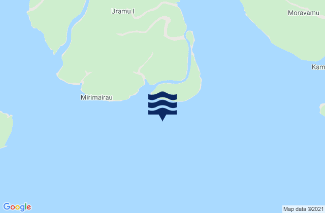 Karte der Gezeiten Uramu Island, Papua New Guinea