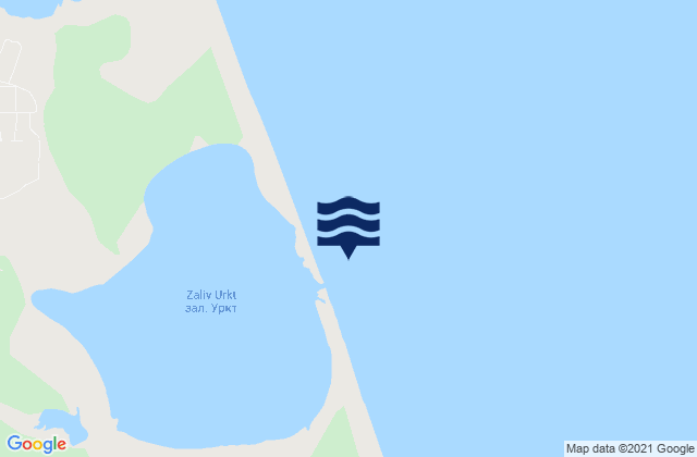 Karte der Gezeiten Urkt Bay entrance, Russia