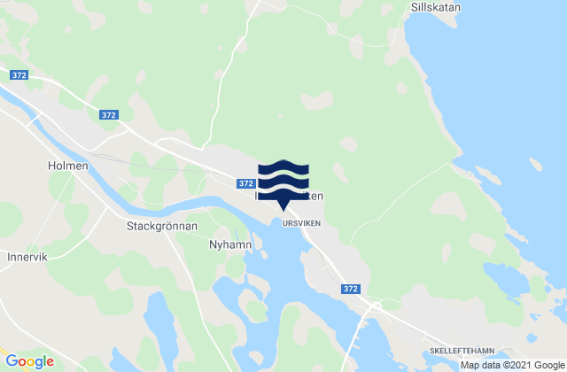 Karte der Gezeiten Ursviken, Sweden