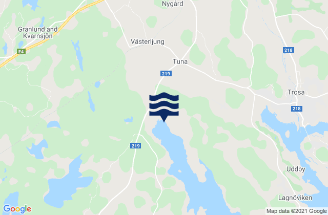 Karte der Gezeiten Vagnhärad, Sweden