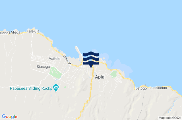 Karte der Gezeiten Vailima, Samoa
