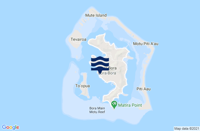 Karte der Gezeiten Vaitape, French Polynesia