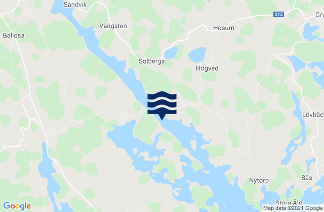 Karte der Gezeiten Valdemarsviks Kommun, Sweden