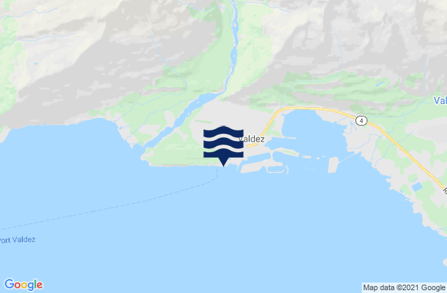 Karte der Gezeiten Valdez Port Valdez, United States