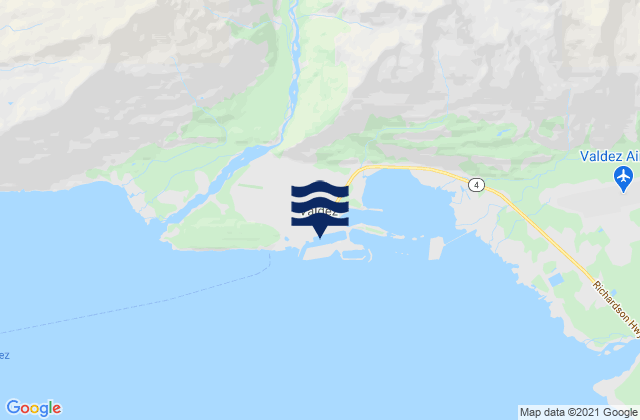 Karte der Gezeiten Valdez, United States