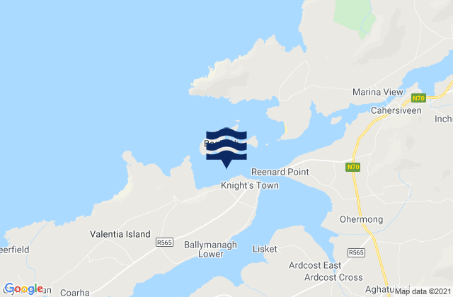 Karte der Gezeiten Valentia Harbour, Ireland