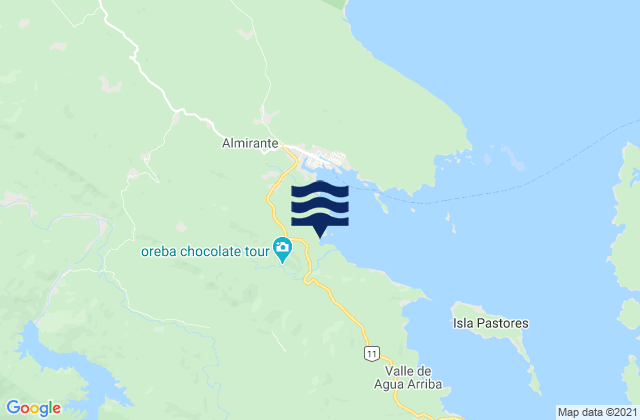 Karte der Gezeiten Valle del Risco, Panama