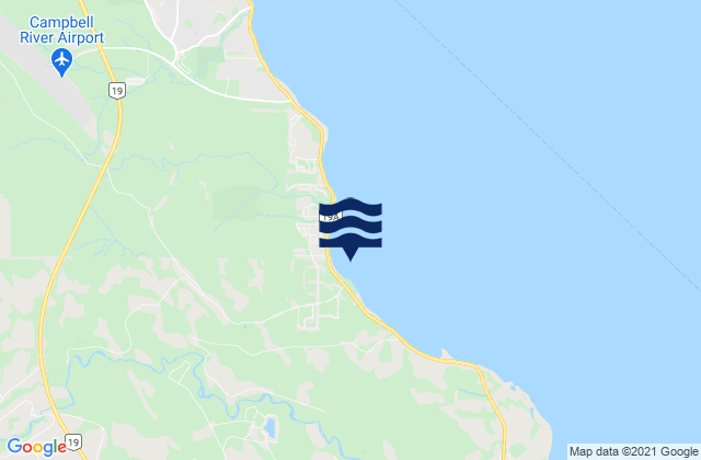 Karte der Gezeiten Vancouver Island, Canada