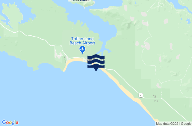Karte der Gezeiten Vancouver Island North (Long Beach), Canada