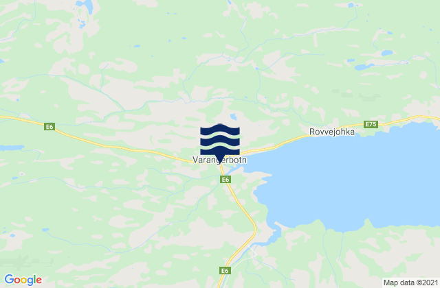 Karte der Gezeiten Varangerbotn, Norway
