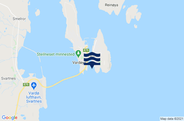 Karte der Gezeiten Vardø, Norway
