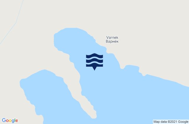 Karte der Gezeiten Varneka Bay, Russia