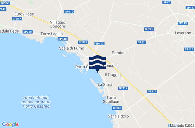 Karte der Gezeiten Veglie, Italy