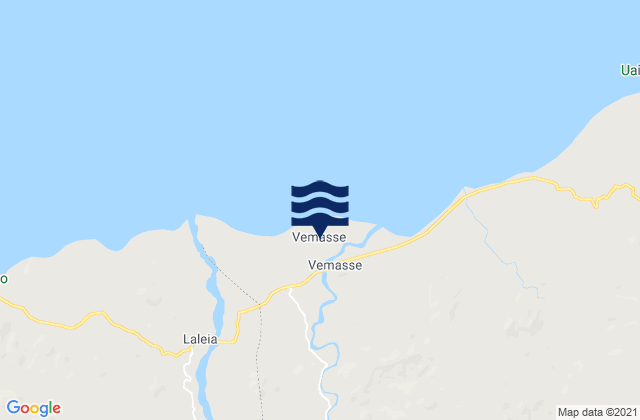 Karte der Gezeiten Vemasse, Timor Leste