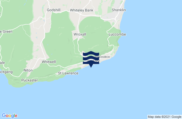 Karte der Gezeiten Ventnor Beach, United Kingdom