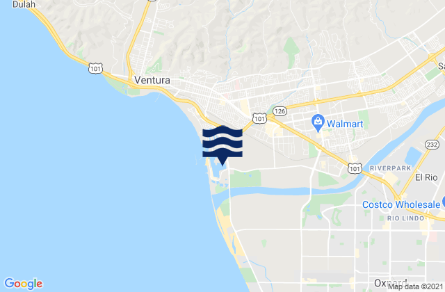 Karte der Gezeiten Ventura Point, United States