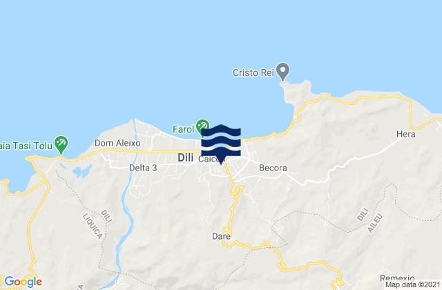 Karte der Gezeiten Vera Cruz, Timor Leste